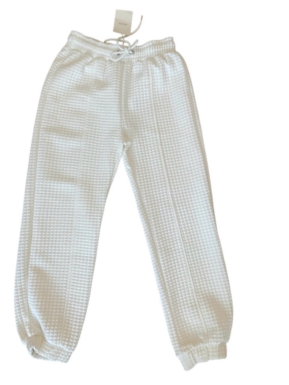 White Waffle Knit Jogging Pants  or Cozy Sleep Lounge